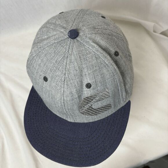 Cummins Flat Bill Otto Embroidered Baseball Cap Hat Navy Gray Trucker - Picture 6 of 10